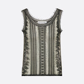 Dior Women's Summer Lace Knit Stretch Hollow-Out Solid Color Sleeveless Vest Ngvp #2397
