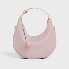Celine Women's Pink Teen Lulu Handbag Stylish Vintage-inspired Half-moon Clutch Crossbody Bag Bags 120723ENY.25BD #81821A