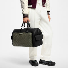 Louis Vuitton Keepall Bandoulière 50 Travel Bag Monogram Coated Canvas Zipper Lv Park Men's Crossbody Travel Bags M12690 #82144A