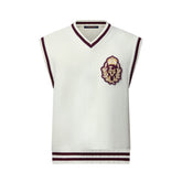 Louis Vuitton Women's Spring and Autumn Solid Color Embroidery Logo Decoration Fine Sister Sheep Wool Sleeveless Vest #74824