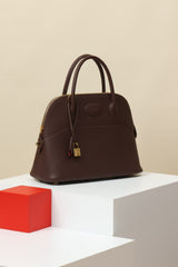 Hermes bo31 Women's Solid Color Leather Zipper Closure Shoulder Crossbody Handbag Bag Bags #75532