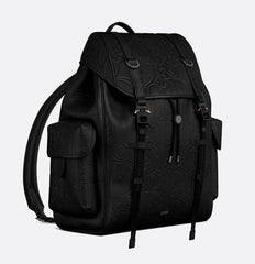 Dior 9257 Dior Hit the Road Backpack Gravity Print Effect Leather Black Tote Bag Fashion Casual Sympathy Backpack #195198
