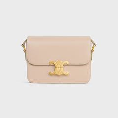 Celine Teen Triomphe Glossy Cow Leather Handbags Women's Temperament Luxury Solid Colour Temperament Crossbody Bag Logo Handbags Bag Bags #71965