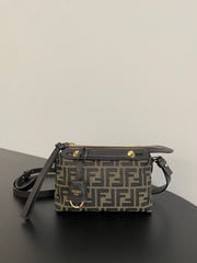 Fendi By The Way Soft Women's Adjustable Removable Shoulder Strap Solid Colour Brand Logo Cowhide Leather Single Shoulder Slanting Clutch Bag Bags #76953