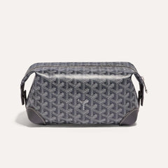 GOYARD Bowling 25 Men's and Women's Y-shaped Old-fashioned Full-print Zipper Leather Handbag Makeup Bag Bags #77132