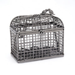 Chanel Women's Fashion Classic Metal and Rhinestone Birdcage-Shaped Rigid Evening Clutch Bag Bags #78572
