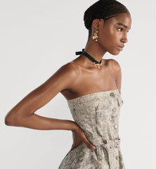 Dior Women's Spring/summer Midi Dress With Belt And Corset Top 2026 New Arrival Stylish Elegant Printed Dress Lady #84268A