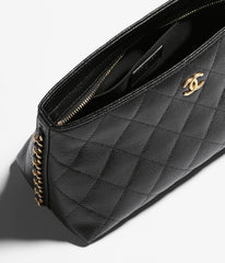 Chanel Women's Fashion Classic Solid Color Chain Zipper Handbag With Diamond Quilting And Embossed Grain Texture Carry All Pouch Makeup Bag Storage Bag Bags AP4700-B20730-94305 #79237