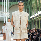 Chanel Women's Spring And Summer Sequins Tweed Single-breasted Vest Jacket Fashion Elegant Chic White Button Vest Ngvp #1971