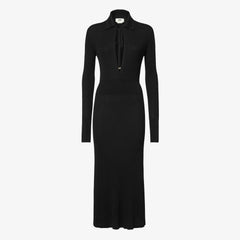 Fendi Women's Fall/Winter Fashion Classic Solid-Color Wool Long Dress #79463