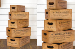 Vintage Market Crates Set of 5