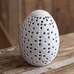 Oversized Metal Tabletop Egg Lantern