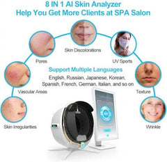 Intelligent Face Skin Analysis Scanner Machine, 21.5" LCD Display, 38 Million Pixels, 8 Spectral Analysis Modes, for Beauty Salon Use