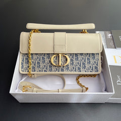 Dior Dior 3D Montaigne Top Handle Women's Chain Handbags Solid Color Jacquard Shoulder Bags Tote Bags Bag #76878