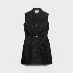 Prada Women's 2026 Early Spring Collection Black Sleeveless Nylon Dress #193683