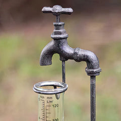 Vintage-Inspired Yard Stake Rain Gauge, Set of Two