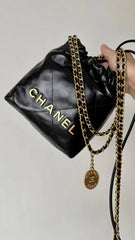 Chanel Mini Small And Large Classic Women's Waxed Leather Tote With Gold-tone Woven Chain Strap Shopping Bag Bags #193542