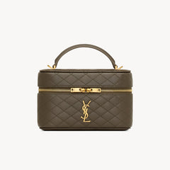 SAINT LAURENT GABY VANITY BAG Ladies Solid Color Detachable Adjustable Shoulder Strap Lambskin Shoulder Handbag Cosmetic Bag #76574