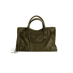 Balenciaga LE CITY Medium Handbag Women's Fashion Luxury Solid-Colour Suede Tote Bag Crossbody Bag Bags 8230582AB2A1143 Ngvp #2434