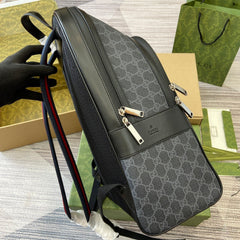 Gucci Men's Solid Color Adjustable Shoulder Strap Zipper Closure Canvas Quilted Leather Shoulder Bag Backpacks Bags #75654