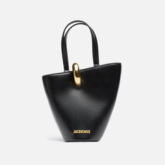 Jacquemus The small Bambola Women's Classic Fashionable Minimalist Detachable Shoulder Strap Metal Buckle Linen Leather Bucket Bag Tote Bag Handbag Bags #78241