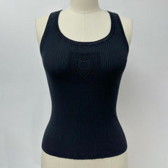 Chanel Women's Summer Fashion Casual Crew Neck Sleeveless Combed Cotton Yarn Knit Tank Top Vest #78775