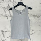 Saint Laurent Women's Spring And Summer U Neck Knit Undershirt Fashion Trend Casual Logo Embroidery Undershirt Vest Tops #81651