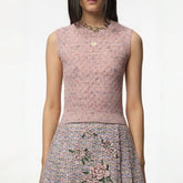 Chanel Women's High Street Summer Wool Round Neck Plain Sleeveless Pullover Knit Sweater Vest Ngvp #2131
