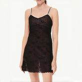 Chanel Women's Spring And Summer Black And White Lace Halter Camellia Knitted Dress Fashion Exquisite Luxury Dresses #71682