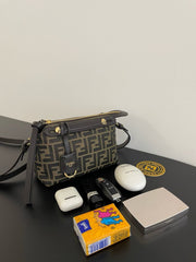 Fendi By The Way Soft Women's Adjustable Removable Shoulder Strap Solid Colour Brand Logo Cowhide Leather Single Shoulder Slanting Clutch Bag Bags #76953