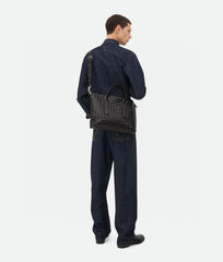Bottega Veneta Intrecciato Men's Solid Color Adjustable Detachable Shoulder Strap Woven Calfskin Briefcase Handbag Bag Bags #77518