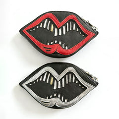 Chrome Hearts Mattyboy Red Lips Silver Lips Big Gold Teeth Limited-edition Wallets Coin Purses Id Holders And High-street Fashion Accessories Bags #195952