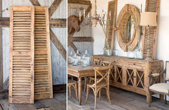 Reclaimed Wood Shutters Decor Set Of 2