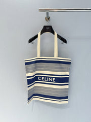 Celine Women's Striped Letter Print Casual Single Shoulder Tote Bag Bags (One Large and One Small Combination) #76985