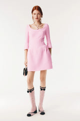 Chanel Women's Spring/fall Solid-color Tweed Sleeveless Dress Stylish Elegant And Refined U-neck Short-length Waist-defining Dresses #81974A