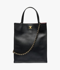 Chanel Small Shopping Bag In Calfskin With Gold-tone Hardware Black 2026 Haute Artisanat Collection Rectangular Briefcase Bags AS6452 #197509