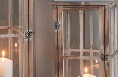 HUGE Rustic Wood Floor Lanterns