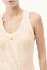 Chanel Women's Summer Fashion Casual Solid Color Round Neck Sleeveless Knit Tank Top Vest #78478