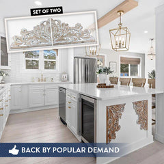 2 Piece Distressed Scroll Wall Decor