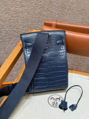 Hermes Hac A Dos Small Backpack 28cm Kelly Crossbody Bag Crocodile-print Special Leather Bag Shoulder Bag Togo From France #196033