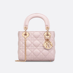 Dior Lady Women's Solid Color Metal Pendant Removable Chain Shoulder Strap Wicker Pattern Sheepskin Leather Single Shoulder Crossbody Handbag Bag Bags #77983