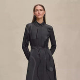 Hermes Women's Lady Palefroi Remix Patterned Fixed Print 100% Twill Silk Extra-Long Dress #194554