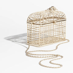 Chanel Women's Fashion Classic Metal and Rhinestone Birdcage-Shaped Rigid Evening Clutch Bag Bags #78572