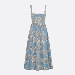 Dior Dioriviera Mid-length Flared Dress Women's Spring Summer Vacation Fashion Casual Temperament Elegant Vest Button Dresses Ngvp #1886