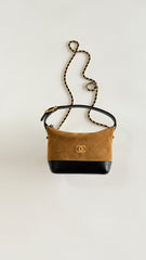 Chanel 26s Hobo Brown And Black Suede Handbag Shoulder Bag Lunch Bag Diamond-quilted Chain-handle Handbag Crossbody Bags #82954A