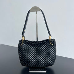 Bottega Veneta clicker Metallic Finish Intreccio Woven Magnetic Clasp Tote Shoulder Bag Women's Luxury Elegant Bags 730968V01D12250 Ngvp #1985