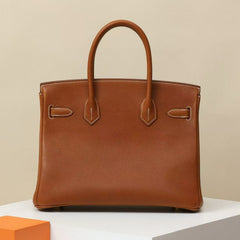 Hermes Birkin 30 Gold Buckle Solid Color Handbag Temperament Bags Metal Buckle Kelly Bag Accessories H027633CC37 #81134