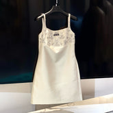 MiuMiu Women's Summer Beaded Rhinestone Embellished Halter Dresses #76793