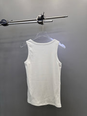 Balenciaga Women's Summer High Street Printed Round Neck Cotton Pullover Sleeveless City Of Angels Tank Top Vest Ngvp #1842