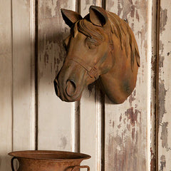 Large Estate Stone Horse Head